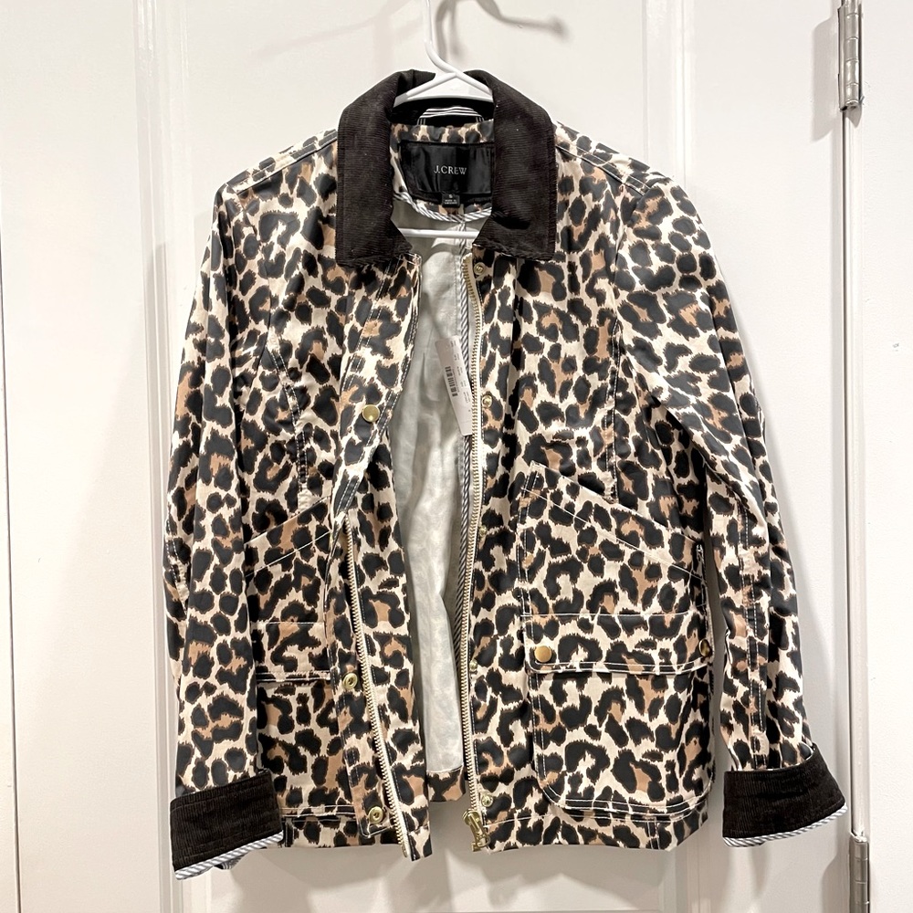 J Crew Leopard Field Jacket